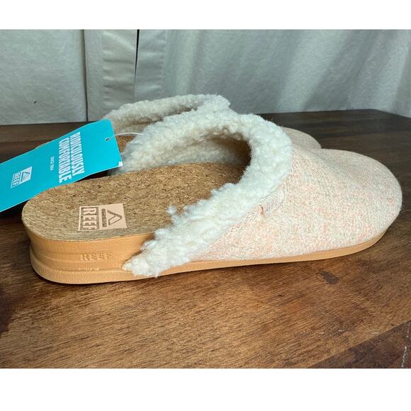 Reef Women's Cushion Sage Cozy Slip-On Shoes Size 7 Pink Twill New With Tags - Picture 10 of 10
